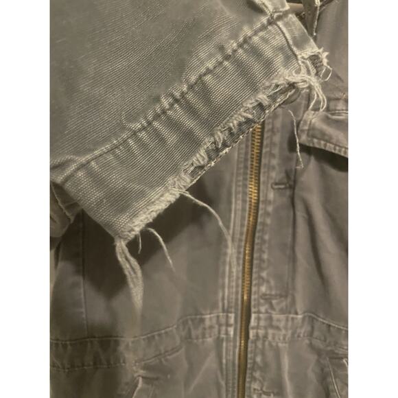 Nice‎ Collective Gray Distressed Utility jacket Small - Picture 8 of 13